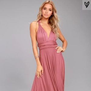 LuLu's Tricks of the Trade Rust Rose Maxi Dress